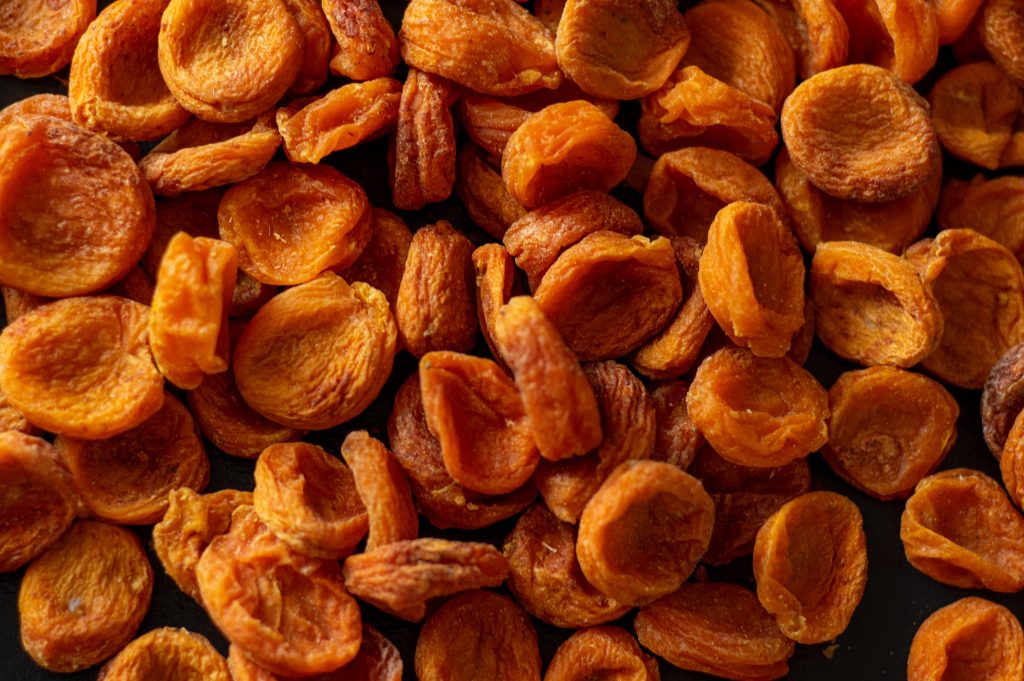 Dried apricot, an excellent source of calories that also supports eye health.