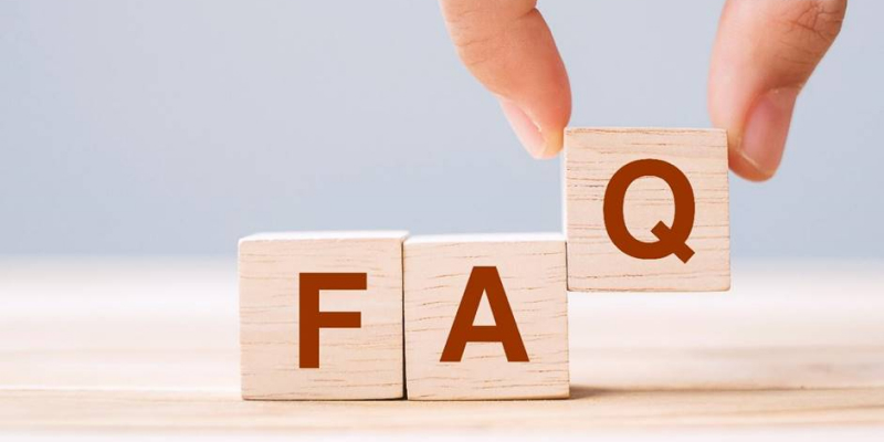 Wooden blocks of FAQ representing faqs on Kombucha.