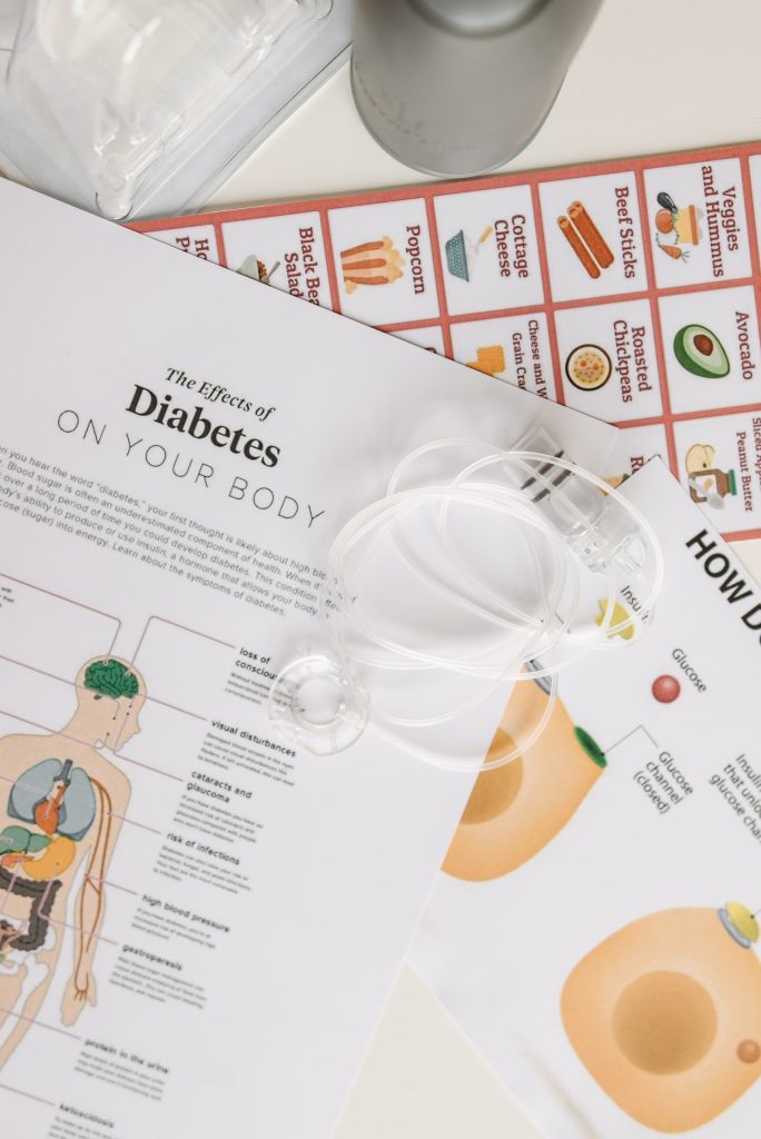 Documents describing the effects of diabetes on your body
