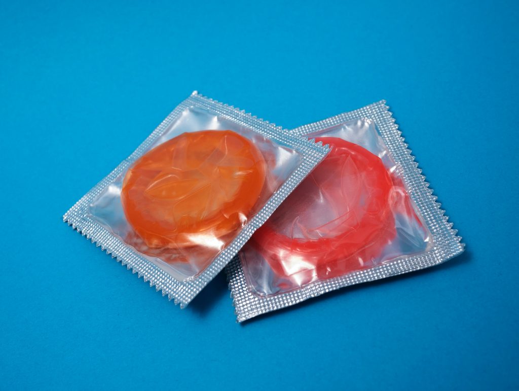 Reproductive supplies displayed to highlight safe practices.
